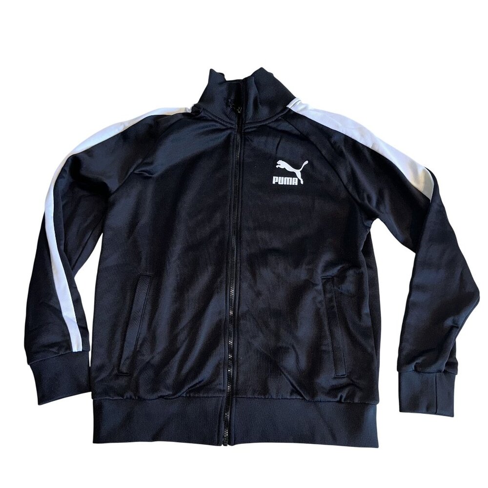 Puma Iconic t& Black Full Zip Long Sleeve Track Jacket Men's Medium M